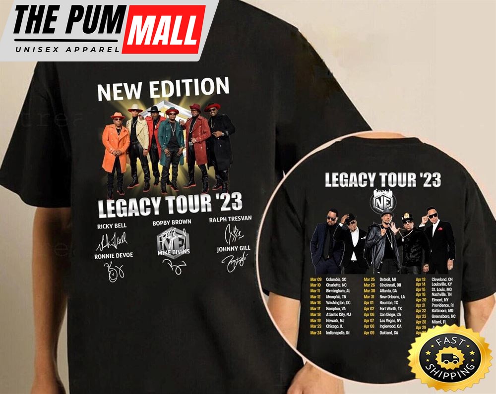 New Edition Band Legacy Tour 2023 Retro Shirt
