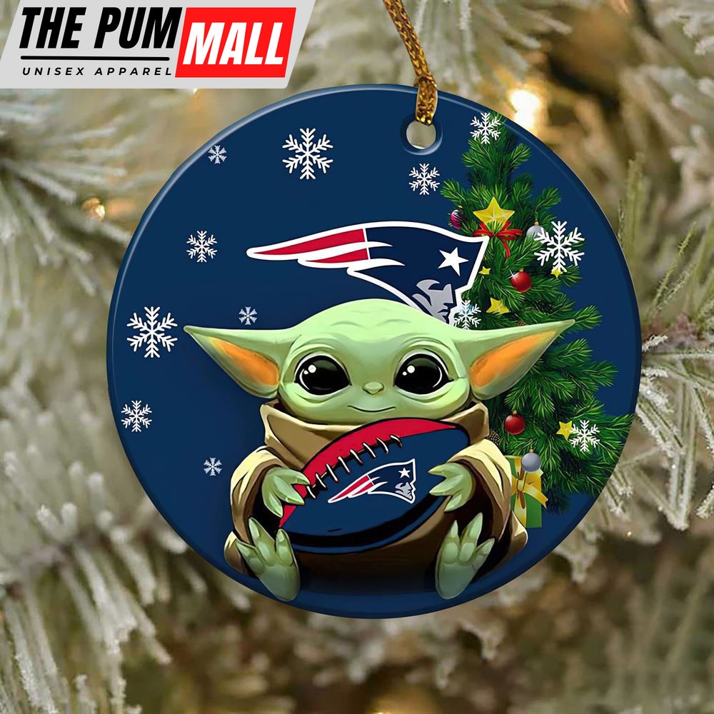 New England Patriots Baby Yoda NFL Football Ornaments Limited Edition