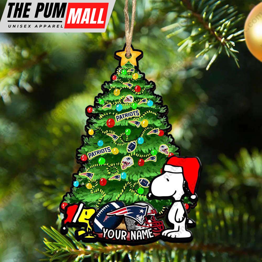 New England Patriots Custom Snoopy Peanuts Christmas Ornament Xmas Tree Decorations Limited Edition