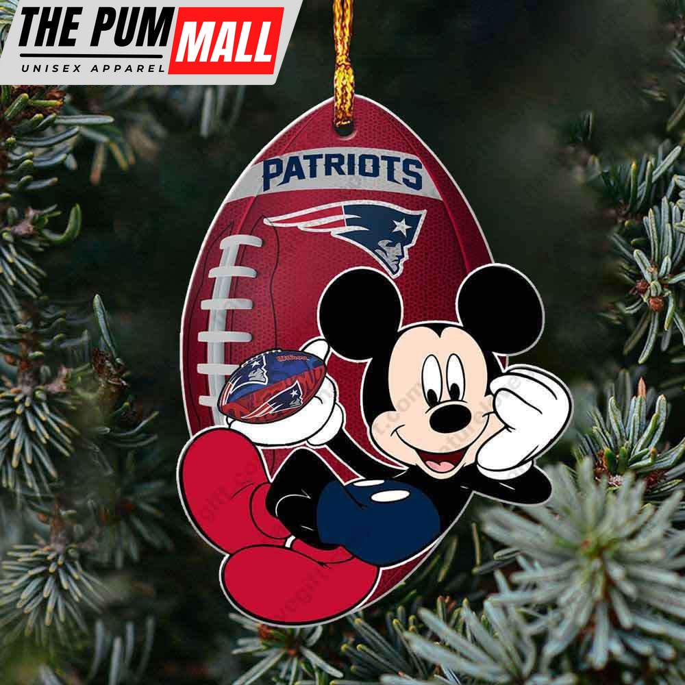 New England Patriots Mickey Mouse Ornament Disney Christmas Decorations Limited Edition