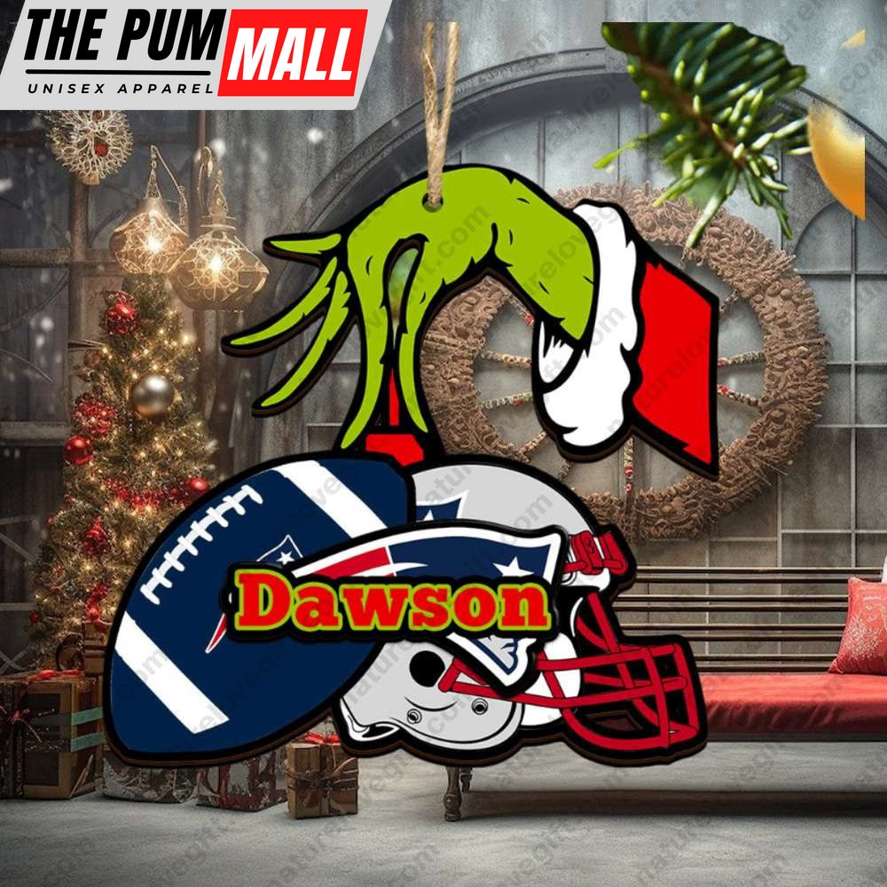 New England Patriots NFL Custom Grinch Christmas Ornament Tree Decorations Limited Edition