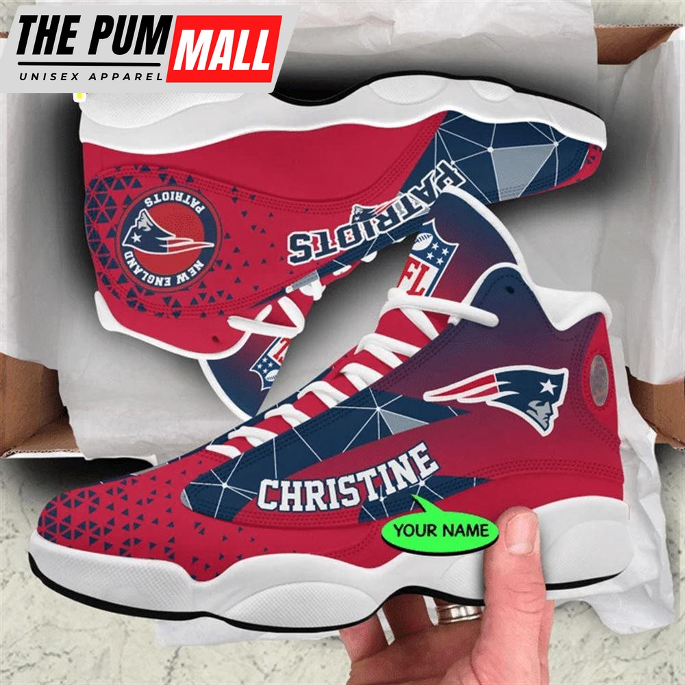 New England Patriots NFL Personalized Jordan 13 Shoes Gift For Fans Sport