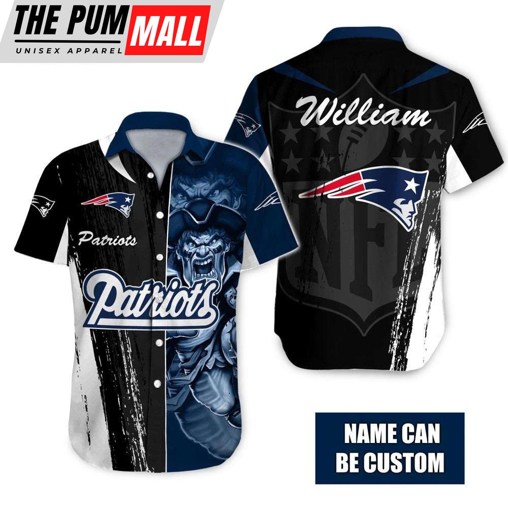 New England Patriots Pat Patriot Personalized Hawaiian Shirt