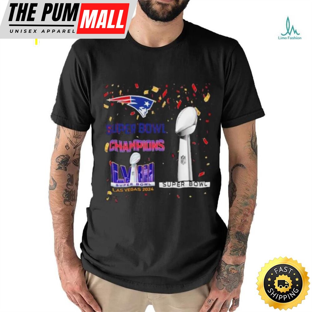 New England Patriots Super Bowl Champions Lviii Las Vegas 2025 Shirt