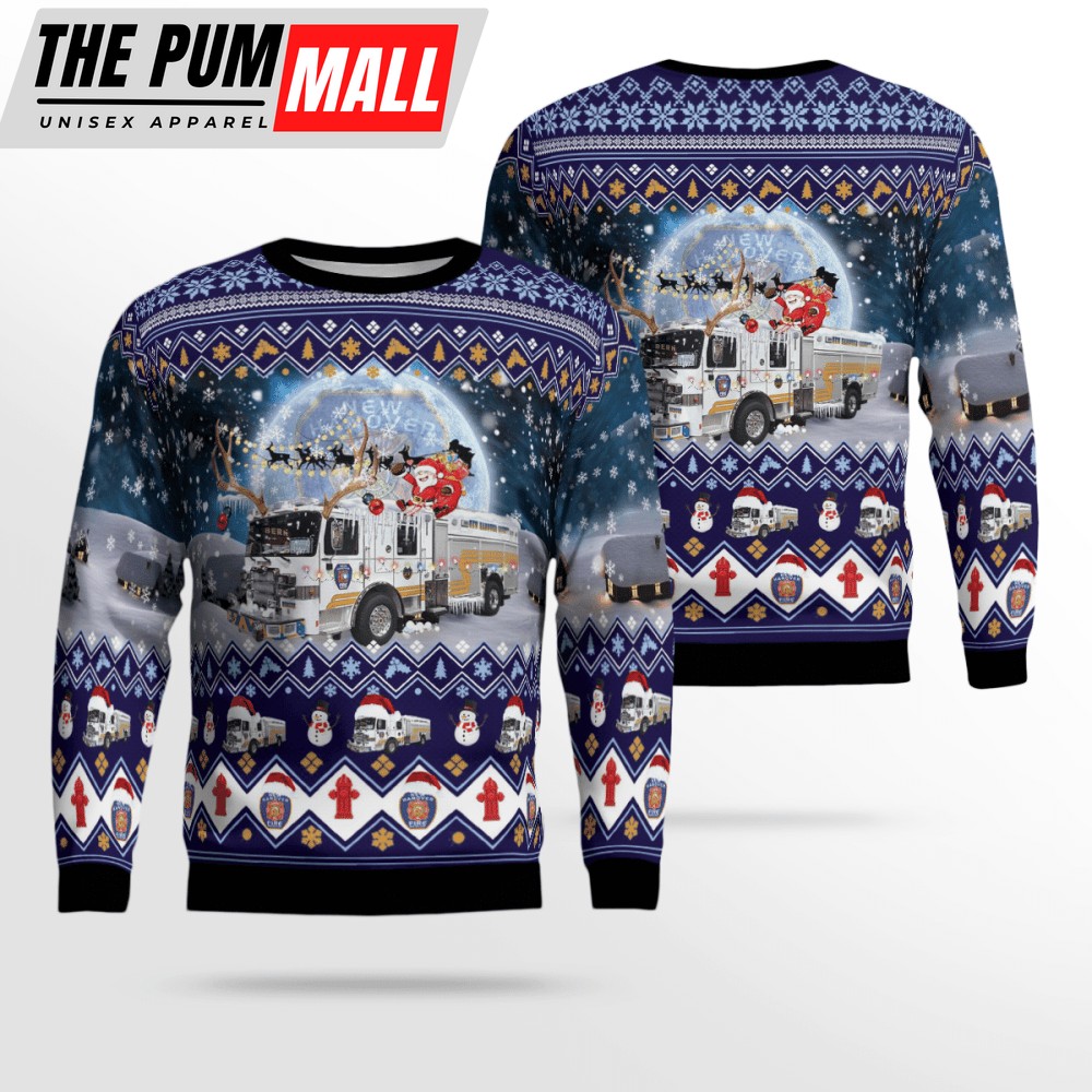 New Hanover County Fire & Rescue 3D Ugly Christmas Sweater – Perfect Gift for Christmas
