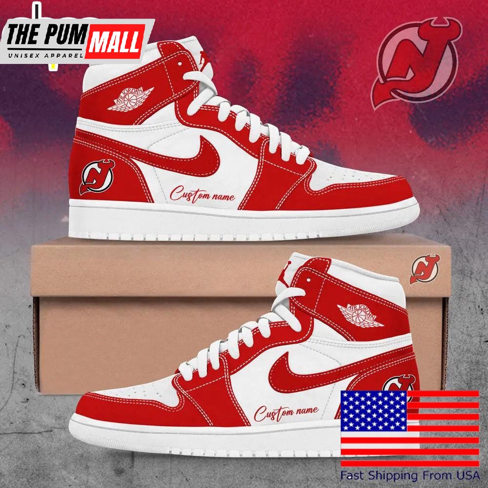 New Jersey Devils Custom Name For Fans Air Jd 1 Shoes, Mens Running Shoes