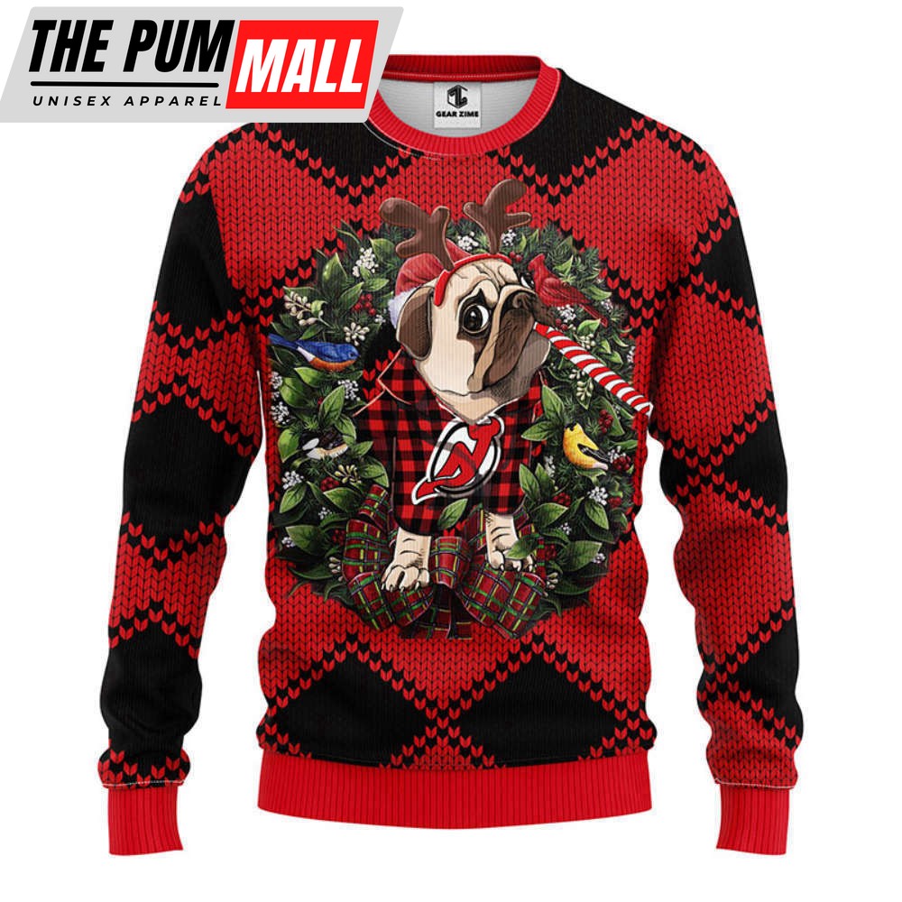 New Jersey Devils Pub Dog Christmas Ugly Sweater, Gift For Christmas
