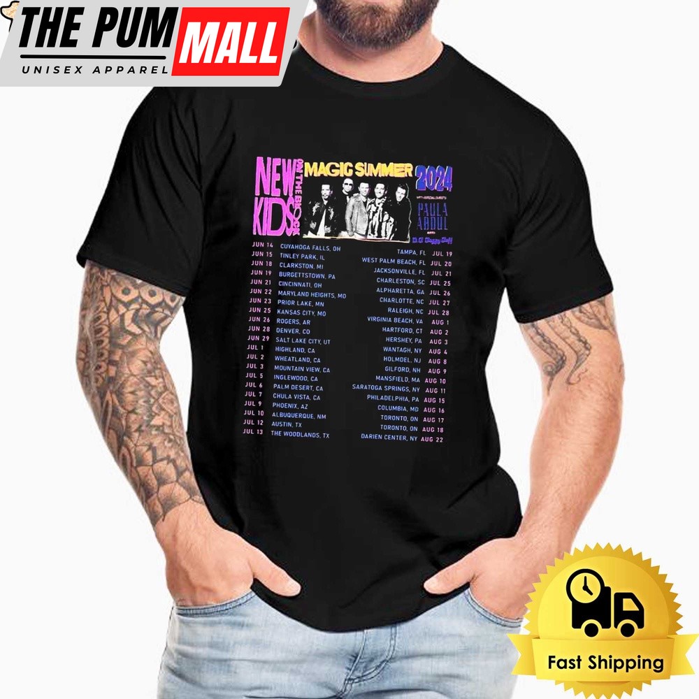 New Kids On The Block Magic Summer Tour 2024 Paula Abdul Unisex T-Shirt