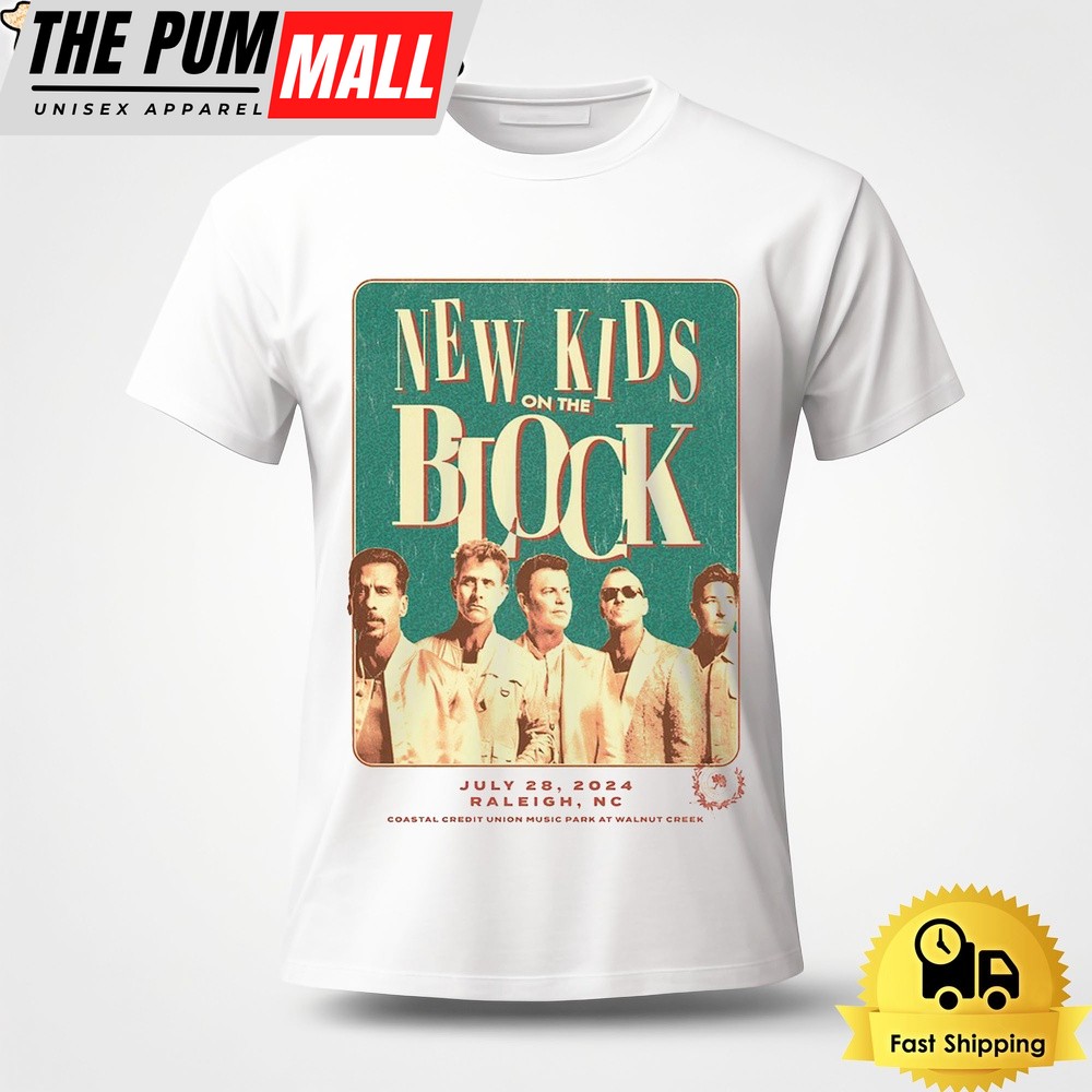 New Kids On The Block Magic Summer Tour In Raleigh NC On Jul 28 2024 Unisex T-Shirt