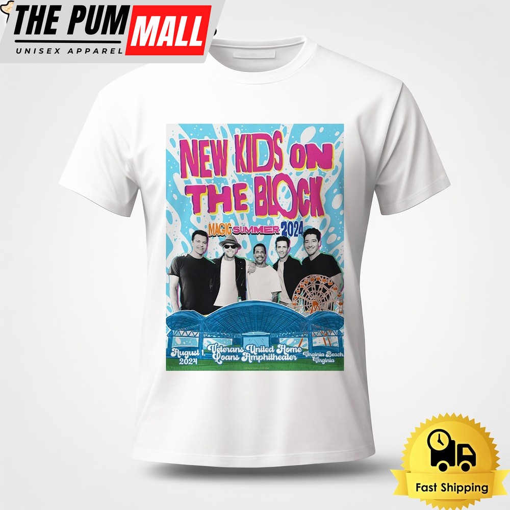 New Kids On The Block Tour In Virginia Beach VA On August 2024 Unisex T-Shirt