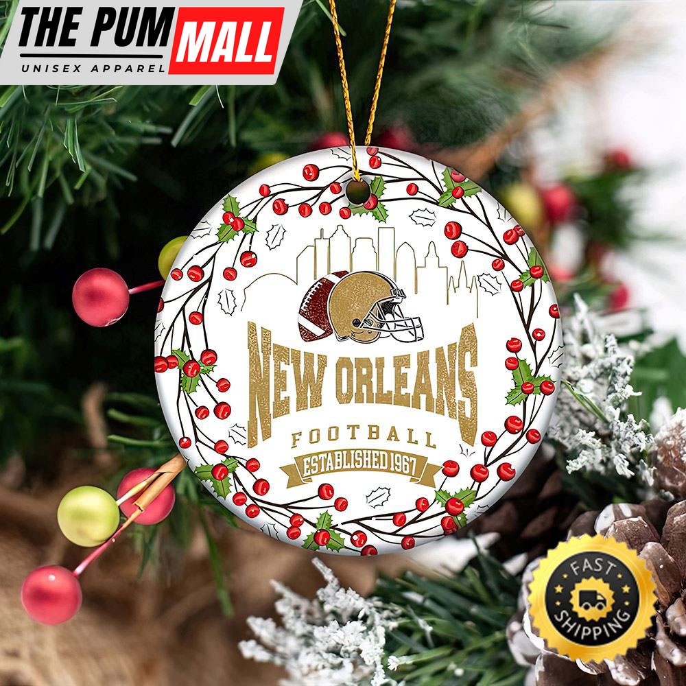 New Orleans Football Chritmas Football Christmas Hallmark NFL Ornaments Limited Edition