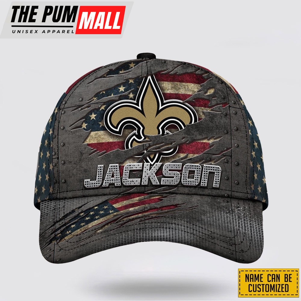 New Orleans Saints All Over Printed Nfl Baseball Caps Custom Name Caps Best Gift For Fans