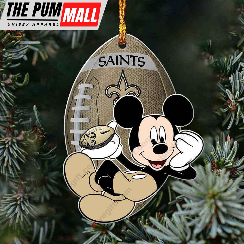 New Orleans Saints Mickey Mouse Ornament Disney Christmas Decorations Limited Edition