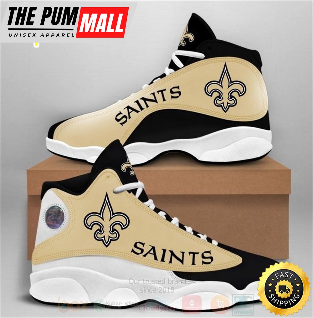 New Orleans Saints Nfl Air Jd 13 Shoes 4