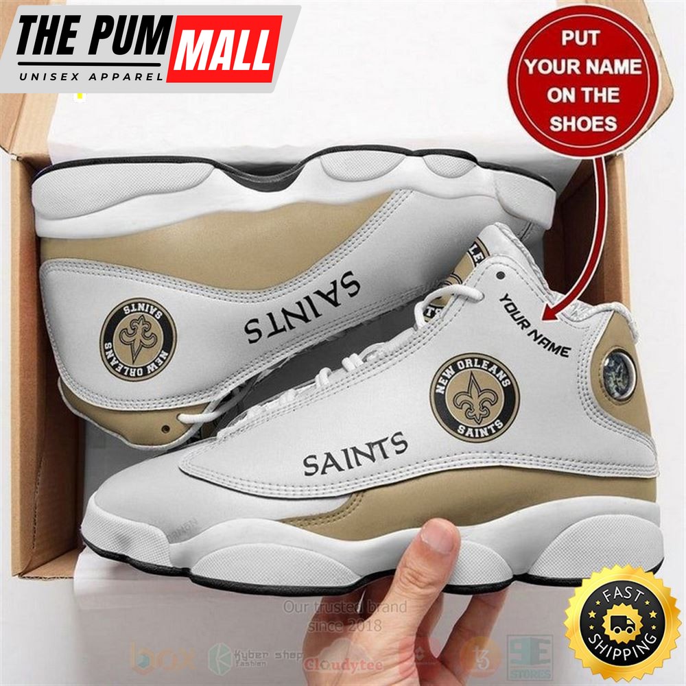 New Orleans Saints Nfl Custom Name Air Jd 13 Shoes