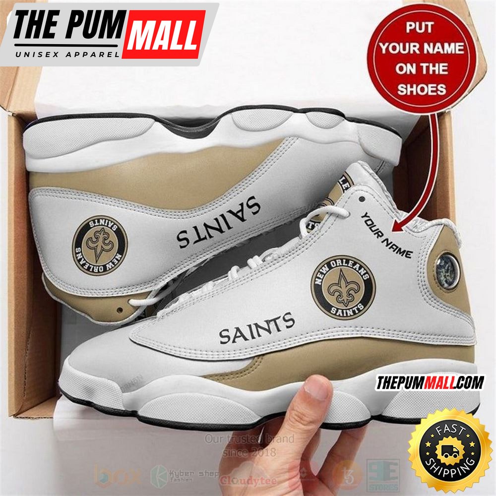 New Orleans Saints Nfl Custom Name Air Jd 13 Shoes