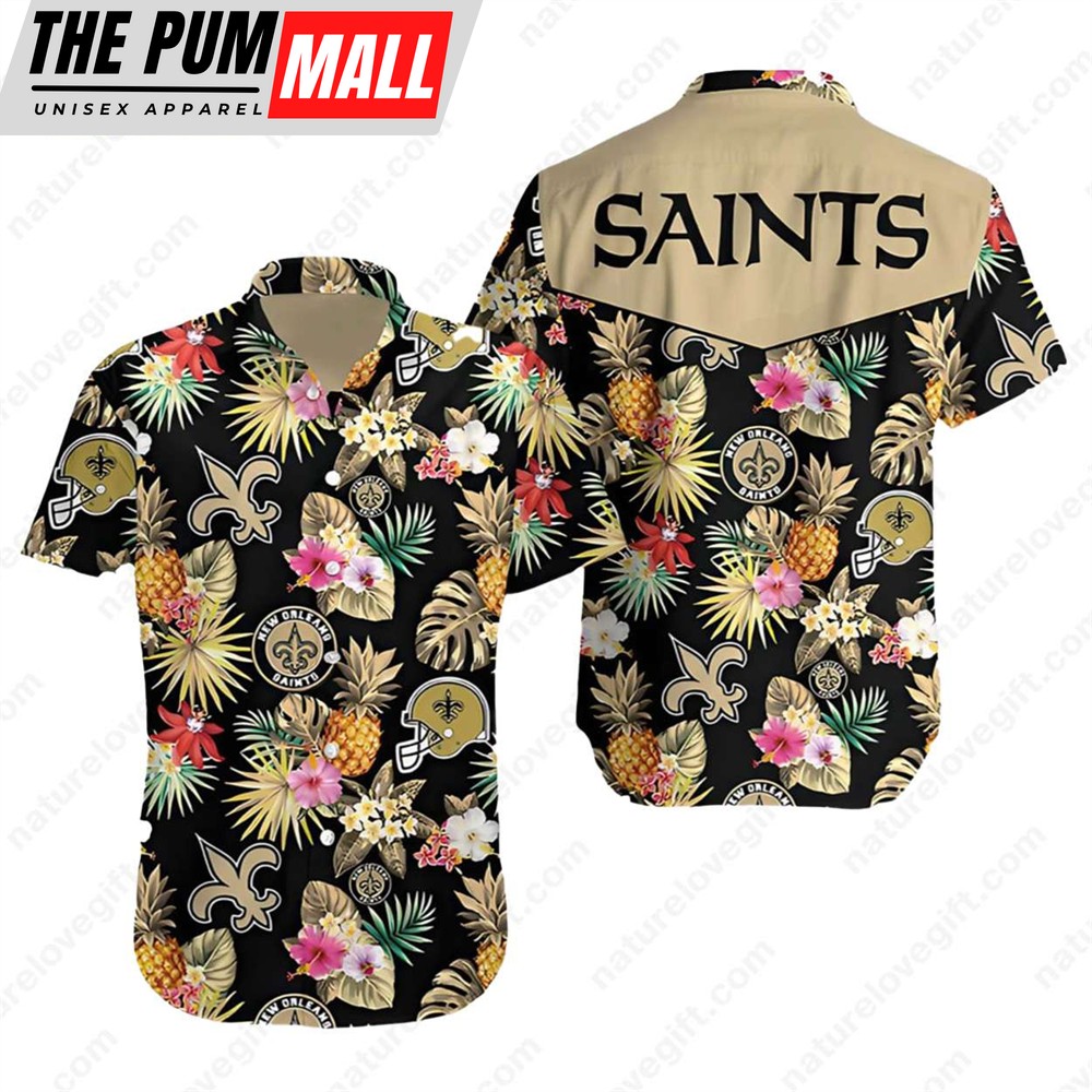 New Orleans Saints Tropical Pineapple Summer Hawaiian Shirt