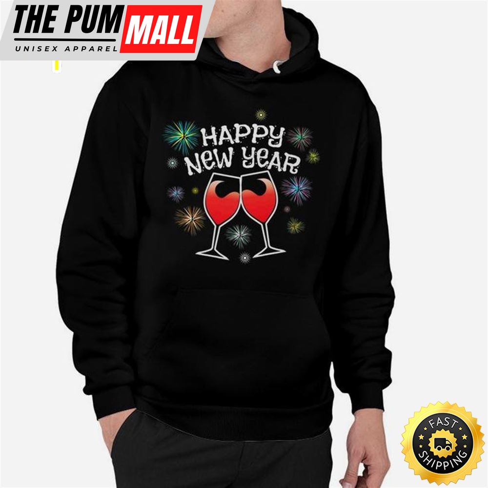 New Years Eve Party Happy New Year Wine Drinker Gift Unisex Basic T-shirt
