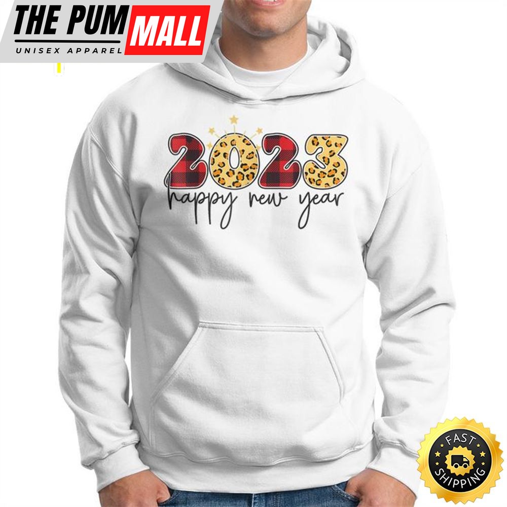 New Years Eve Party Supplies Nye 2025 Happy New Year Leopard Unisex Basic T-shirt