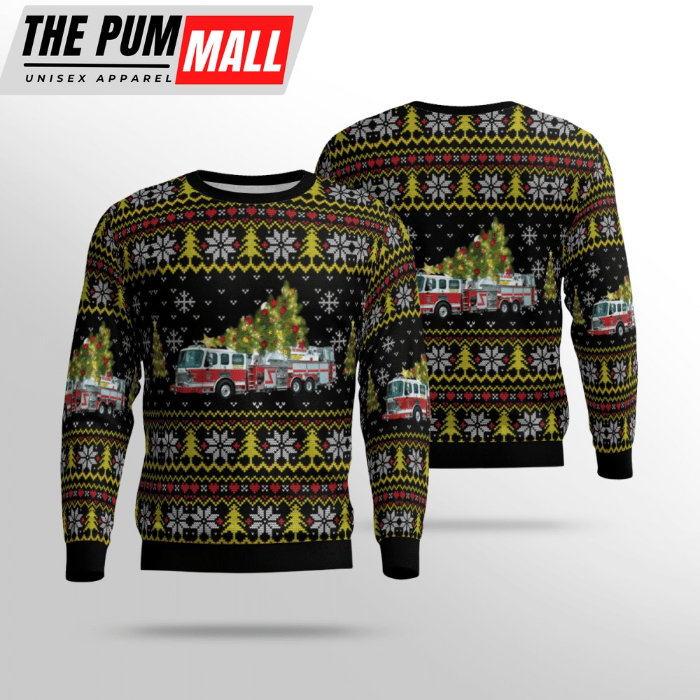 New York Buffalo Fire Department Ugly Christmas Sweater – Perfect Gift for Christmas Day!