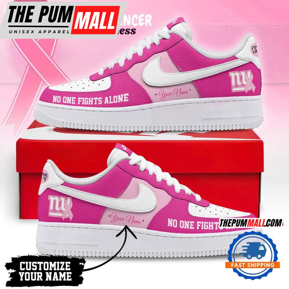 New York Giants Breast Cancer Awareness October Air Force 1 Shoes Sneaker
