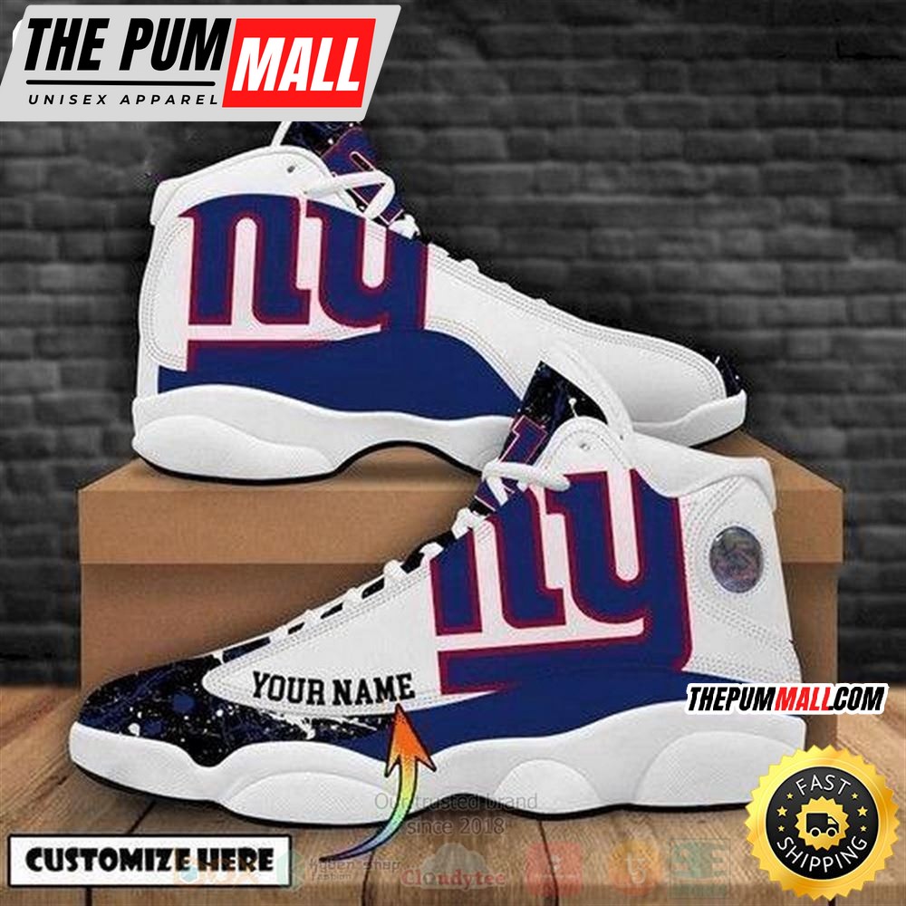 New York Giants Football Team Nfl Custom Name Air Jd 13 Shoes