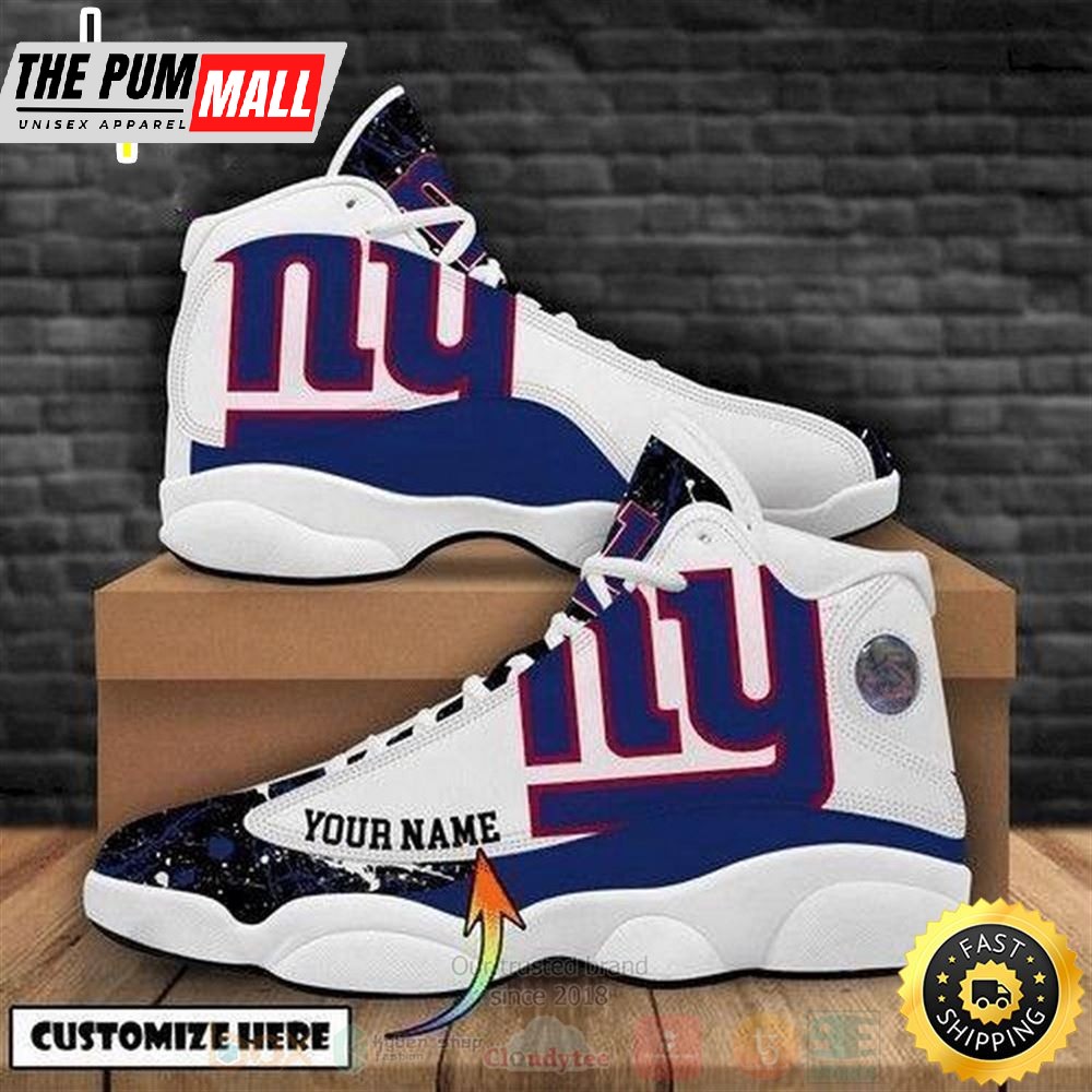 New York Giants Football Team Nfl Custom Name Air Jd 13 Shoes