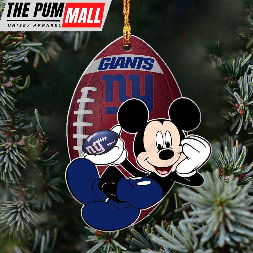 New York Giants Mickey Mouse Ornament Disney Christmas Decorations Limited Edition