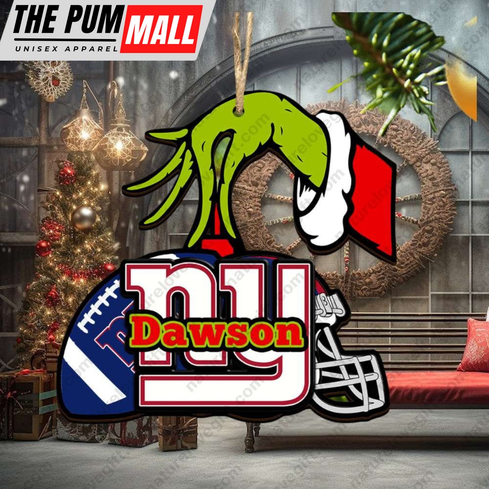New York Giants NFL Custom Grinch Christmas Ornament Tree Decorations Limited Edition