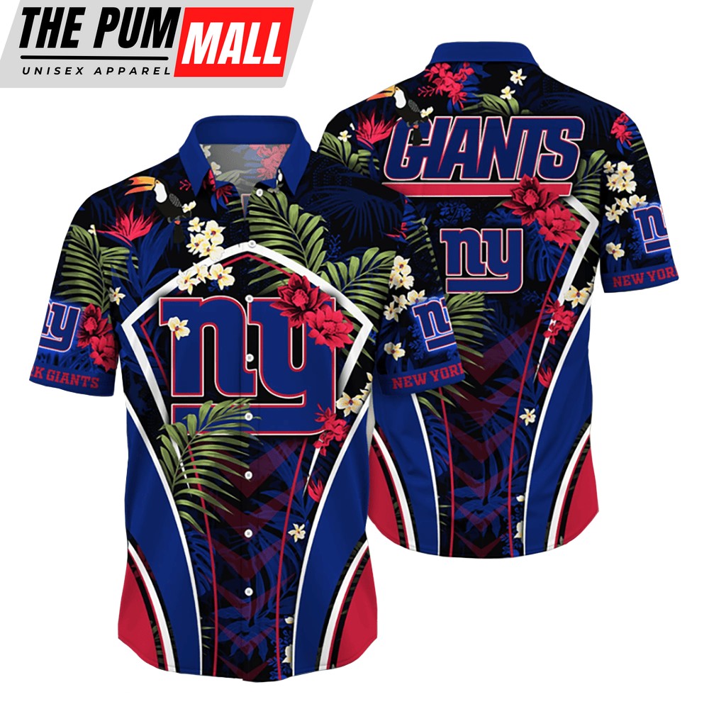 New York Giants NFL Flower Tropical Hawaiian Shirt
