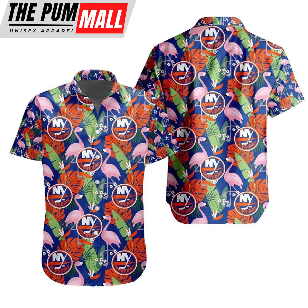 New York Islanders Flamingo Tropical Hawaiian Shirt NHL Gift