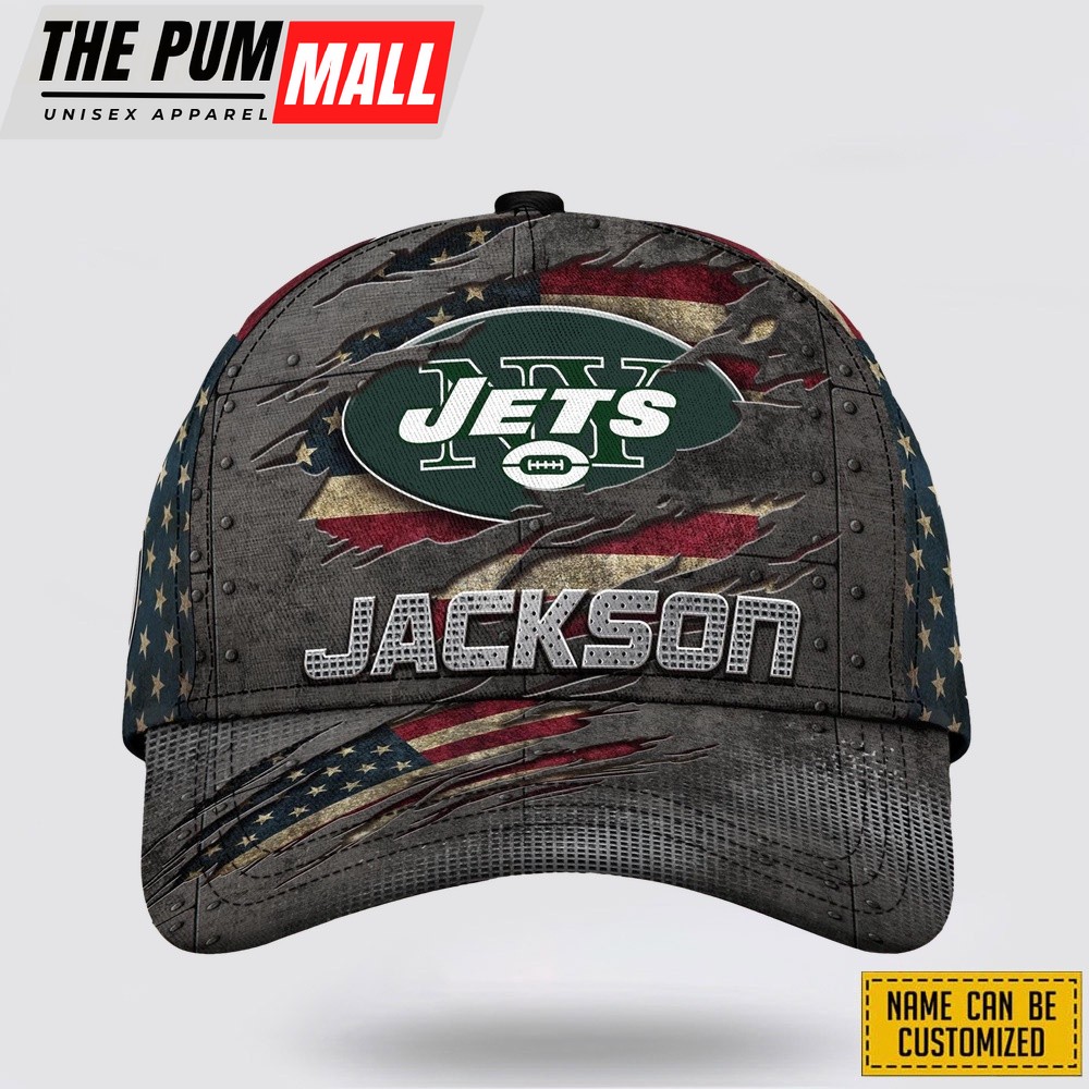 New York Jets All Over Printed Nfl Baseball Caps Custom Name Caps Best Gift For Fans