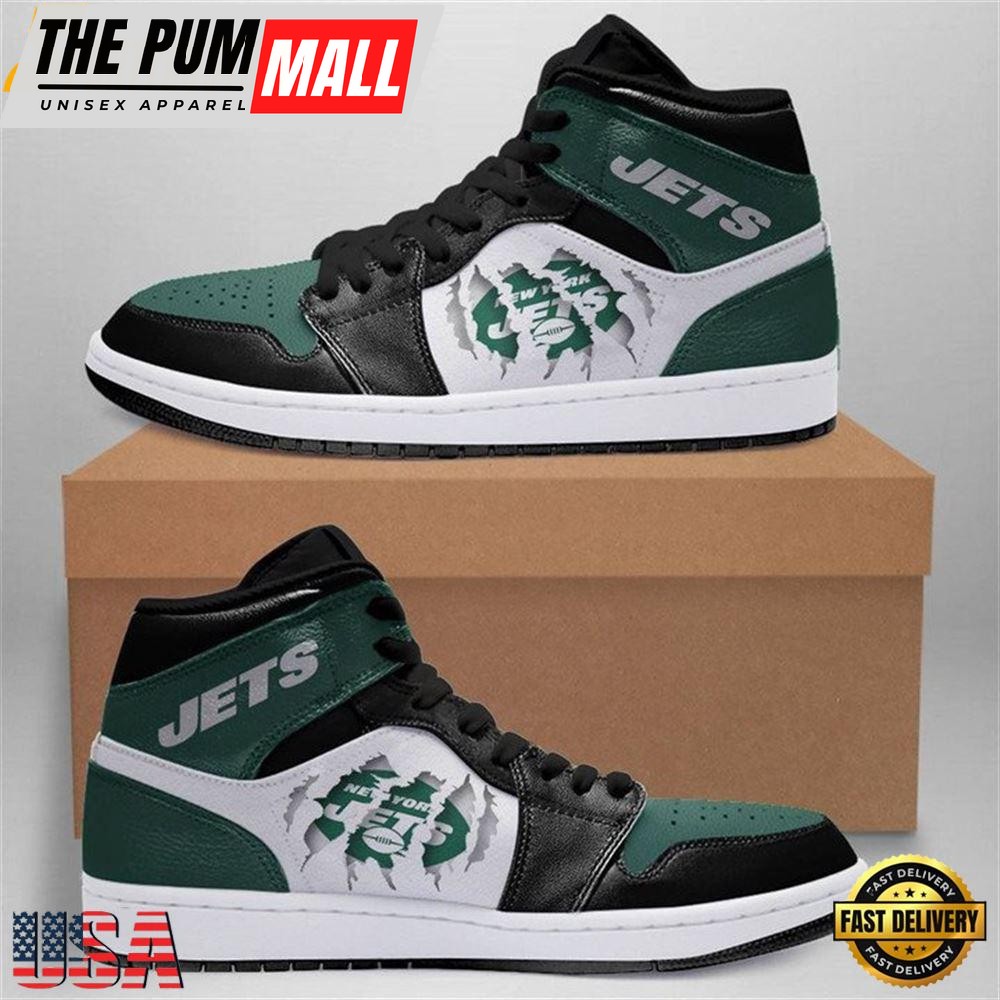 New York Jets Nfl Air Jd Shoes Sport Sneaker Boots For Men Women
