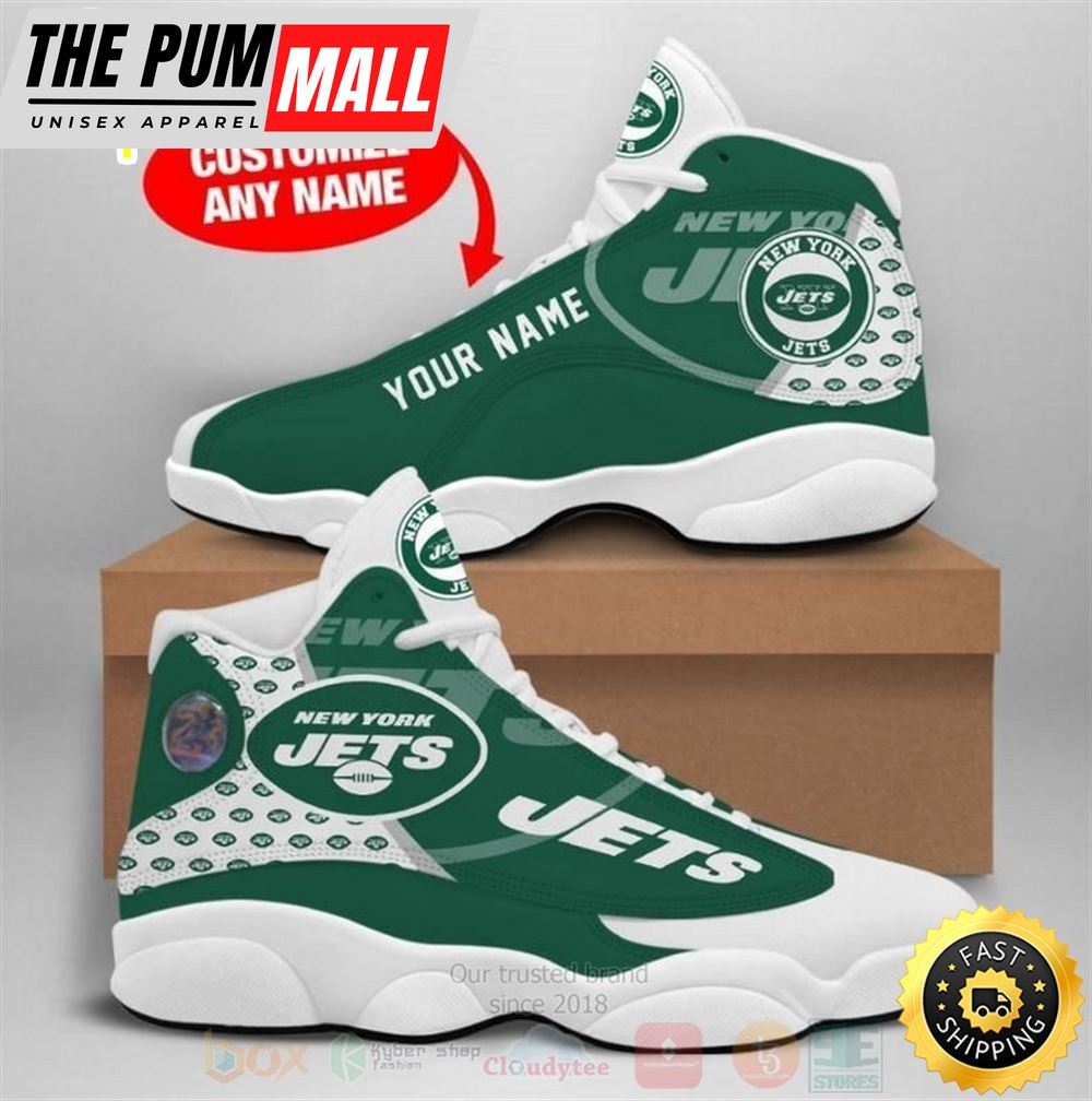 New York Jets Nfl Custom Name Air Jd 13 Shoes 2