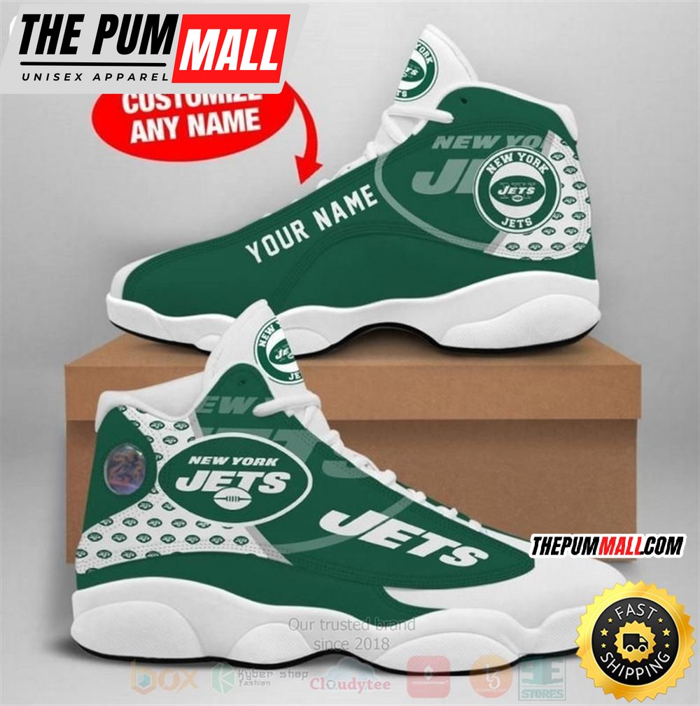 New York Jets Nfl Custom Name Air Jd 13 Shoes 2