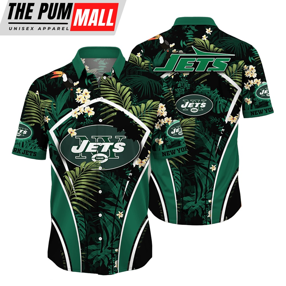 New York Jets NFL Flower Tropical Hawaiian Shirt