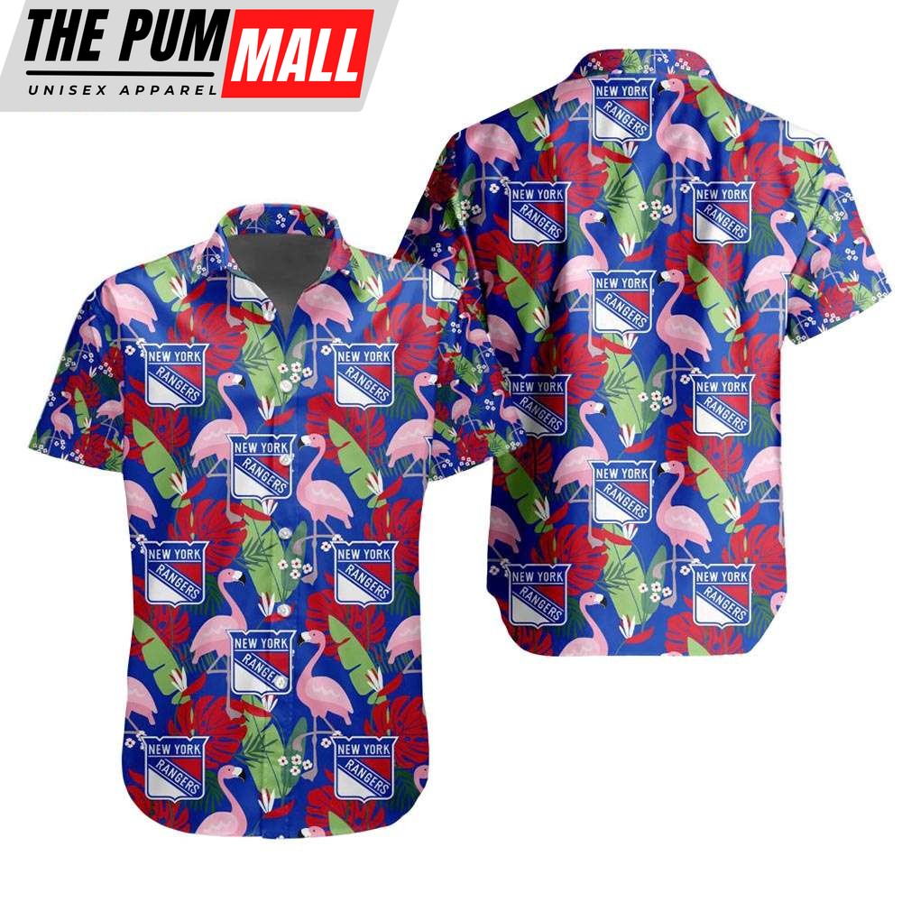 New York Rangers Flamingo Tropical Hawaiian Shirt NHL Gift