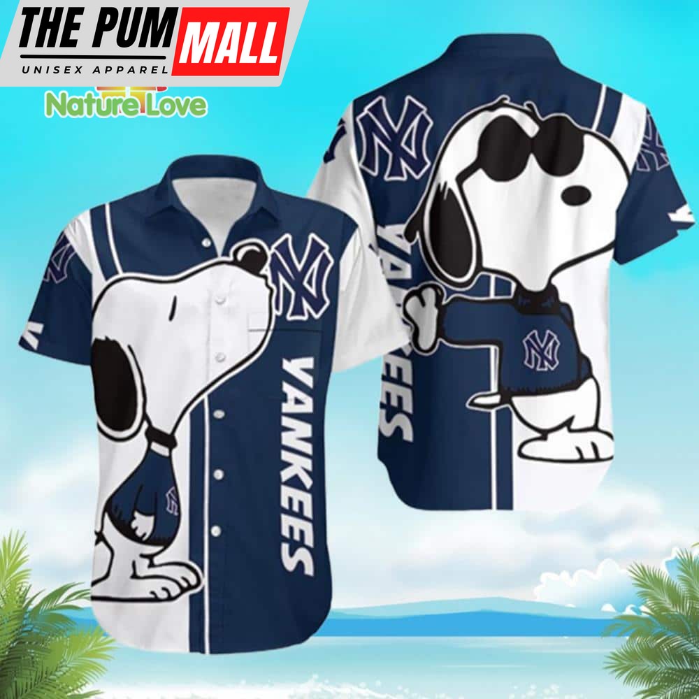 New York Yankees Snoopy Peanut Hawaiian Shirt