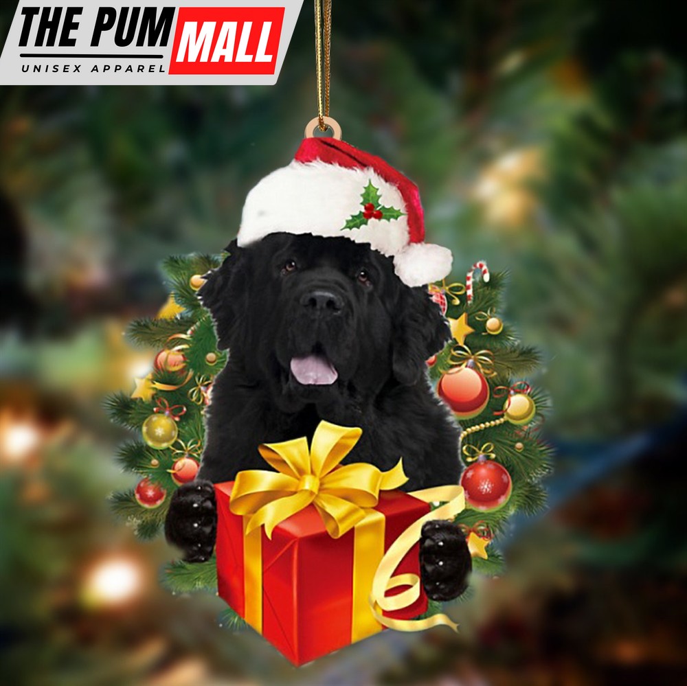 Newfoundland Give Gifts Hanging Ornament – Flat Acrylic Dog Ornament – Dog Lovers Gifts For Him Or Her Limited Edition