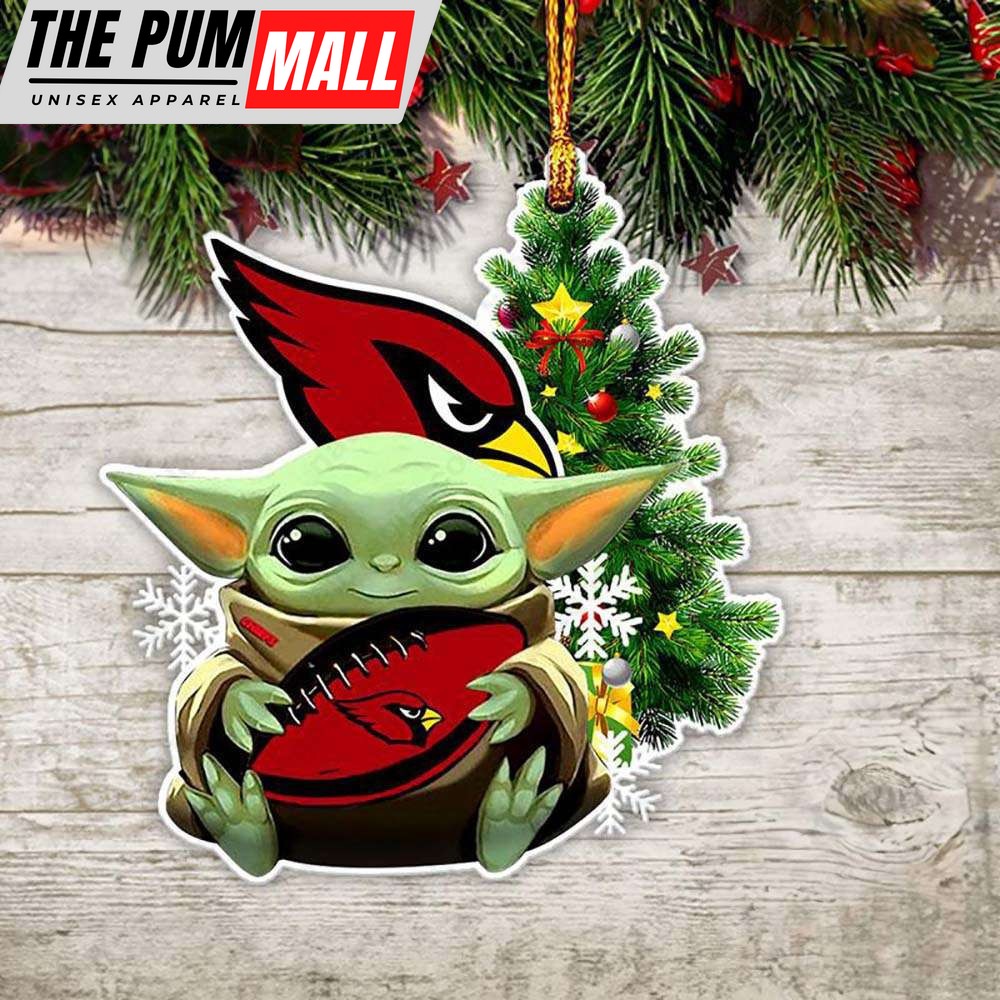 NFL Arizona Cardinals Baby Yoda Christmas Ornament Xmas Tree Decoration Limited Edition