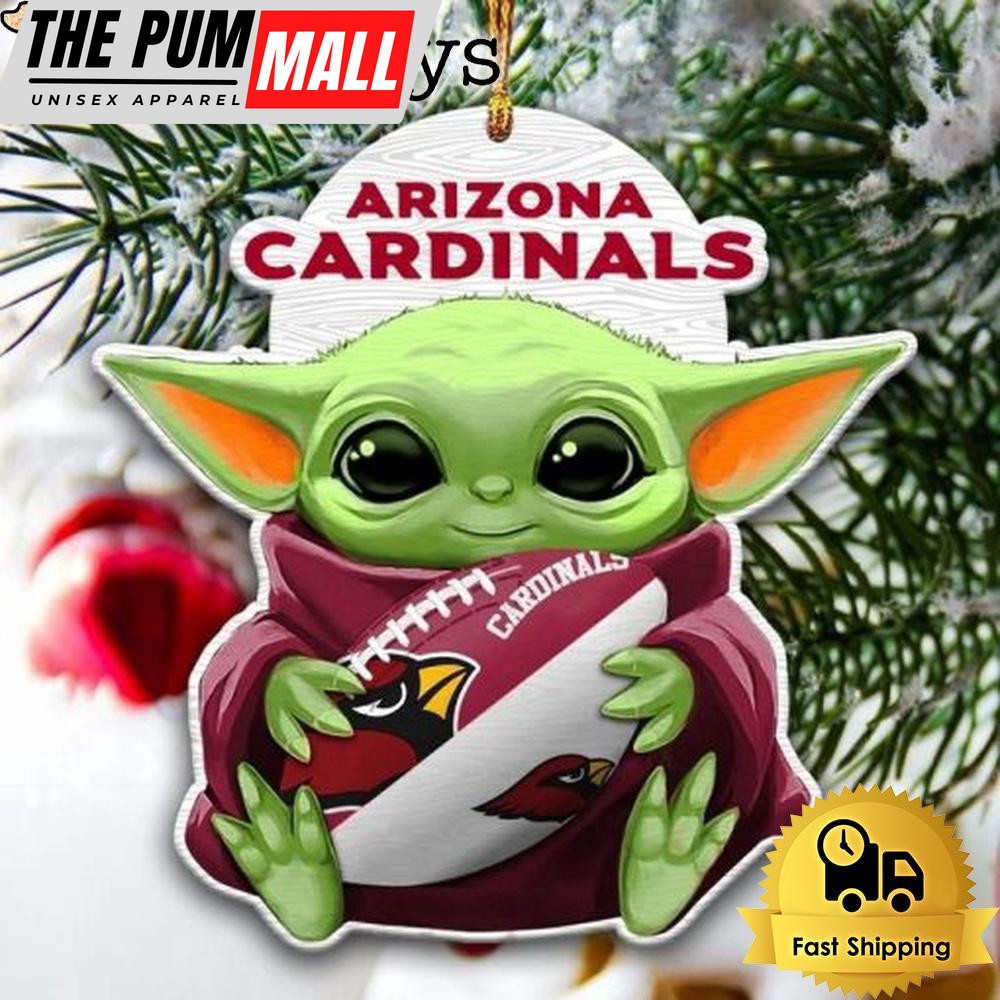 NFL Arizona Cardinals Baby Yoda Christmas Tree Ornament Limited Edition