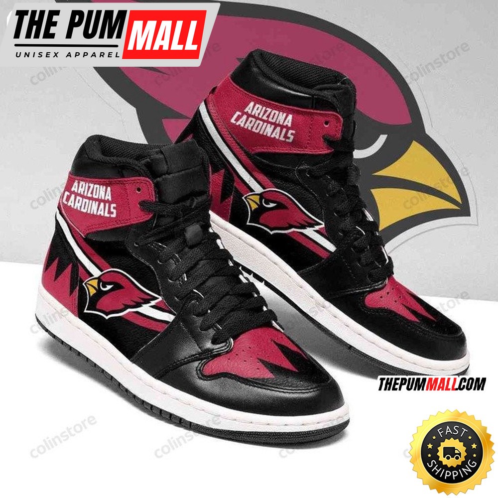 NFL Arizona Cardinals Black Red Air Jd 1 High Sneakers