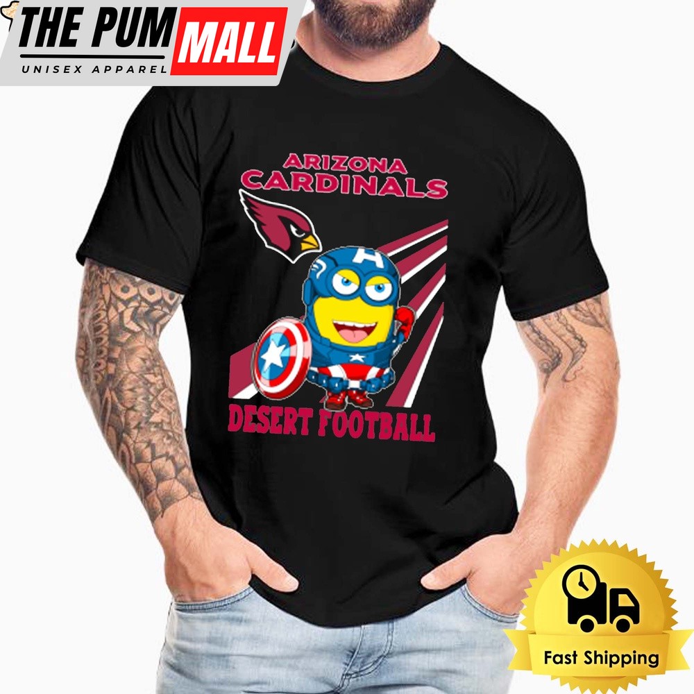 NFL Arizona Cardinals Captain America Minion Desert Unisex T-Shirt