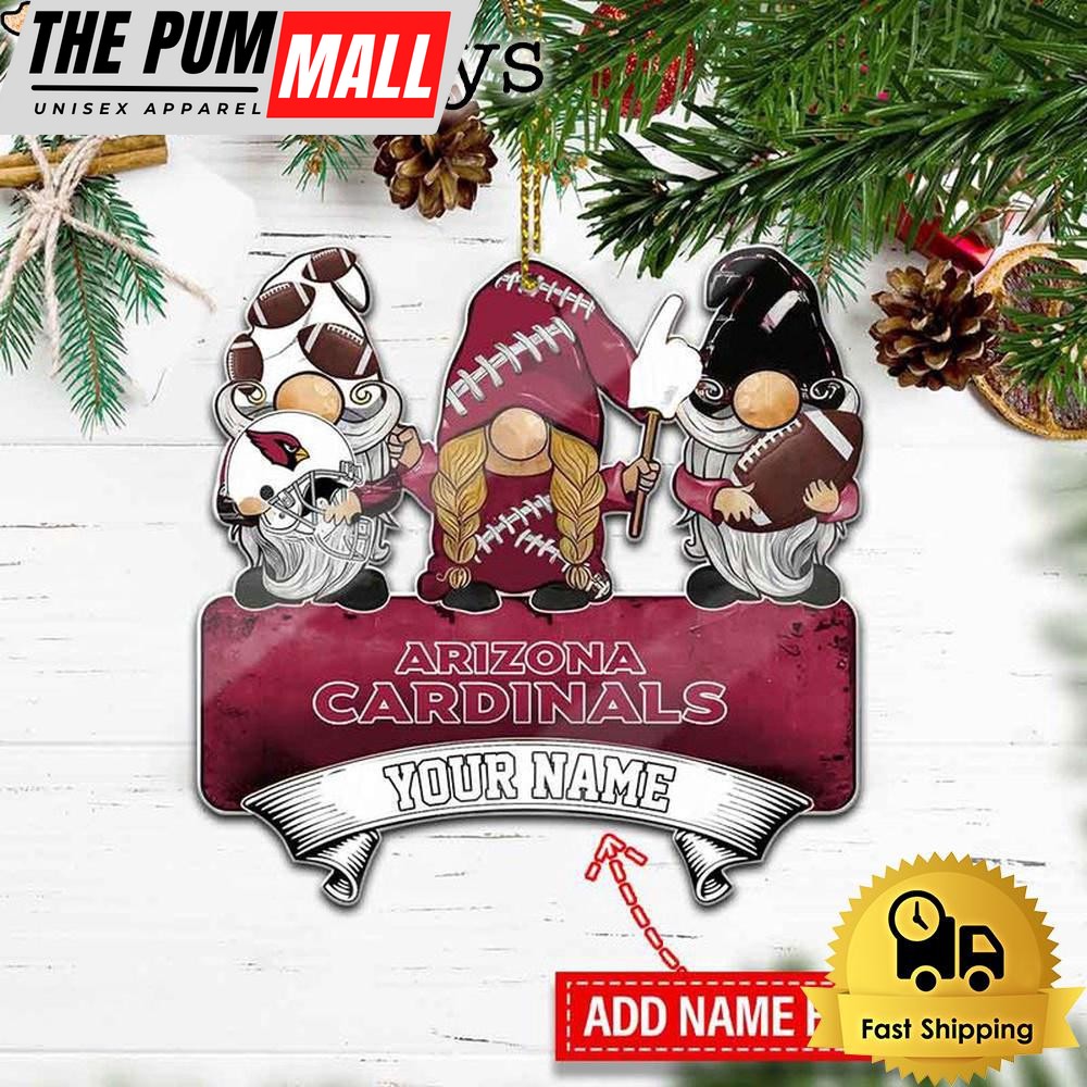 NFL Arizona Cardinals Custom Gnome Christmas Ornament Limited Edition
