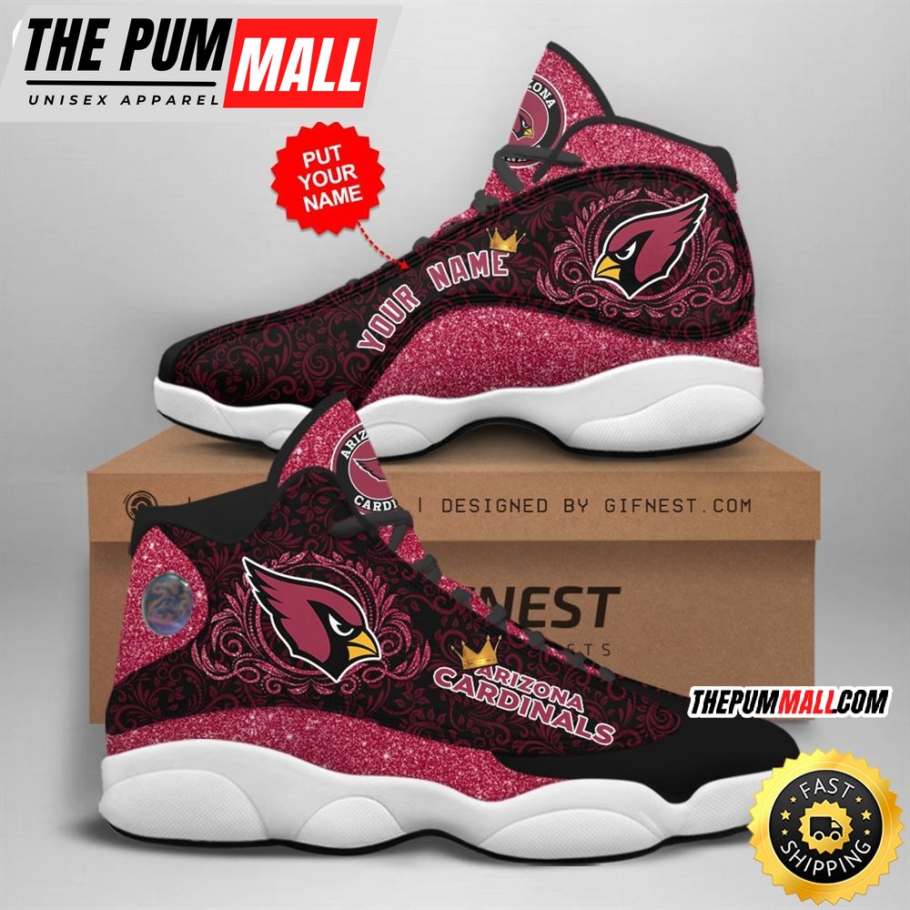 NFL Arizona Cardinals Custom Name Air Jd 13 Shoes V1