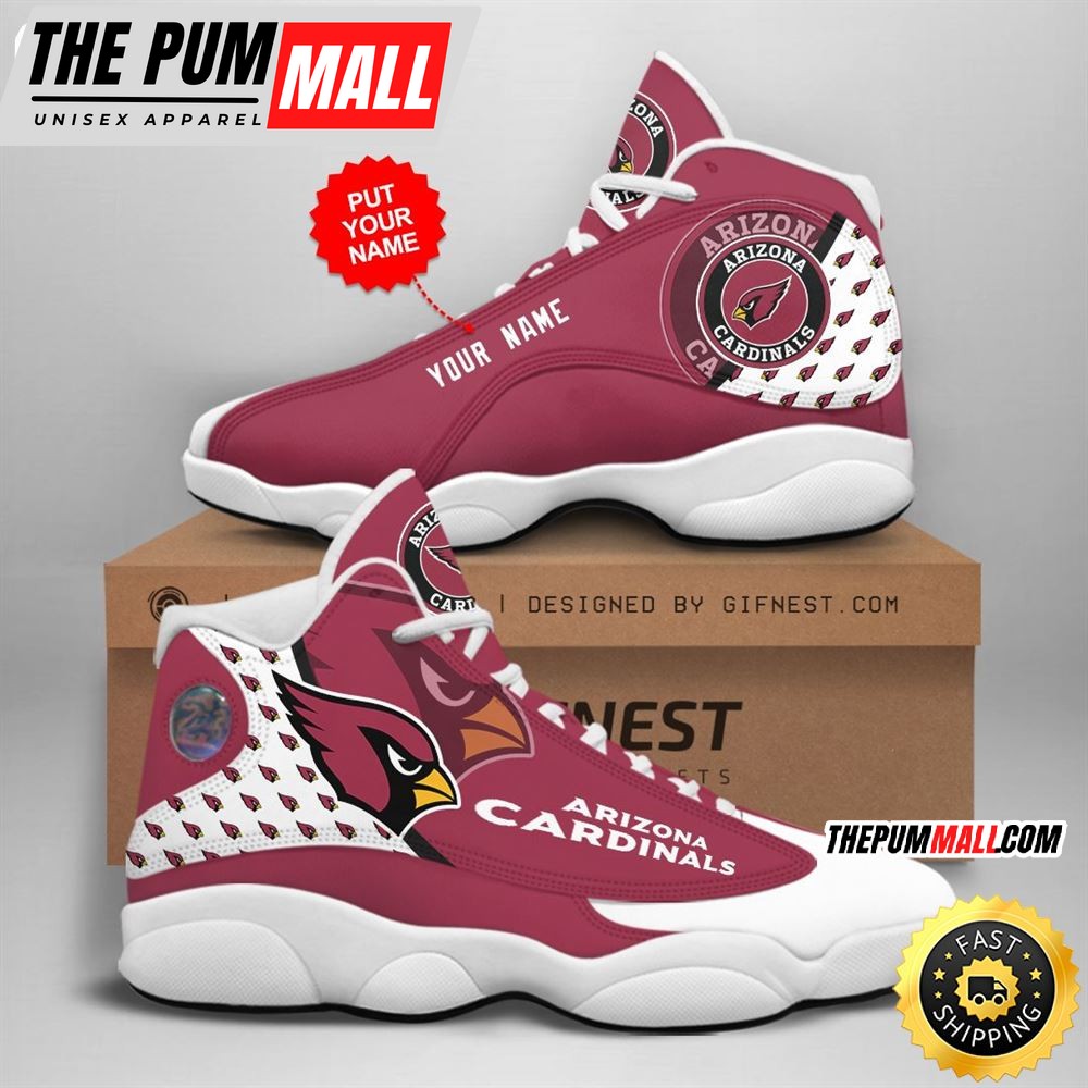 NFL Arizona Cardinals Custom Name Air Jd 13 Shoes V2