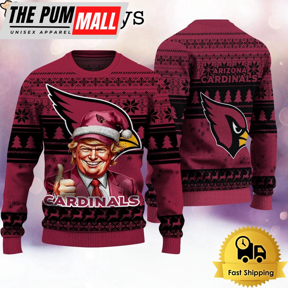 NFL Arizona Cardinals Donald Trump Ugly Christmas Sweater