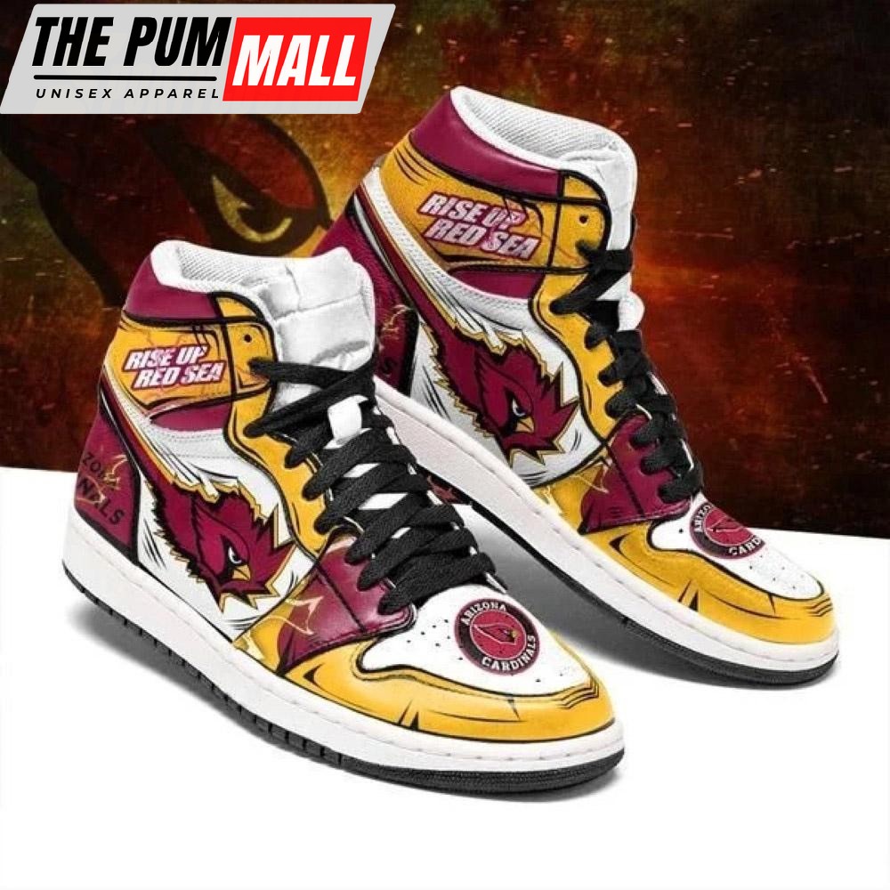 NFL Arizona Cardinals Football Logo Team Air Jd 1 Hightop Shoes Sneakers