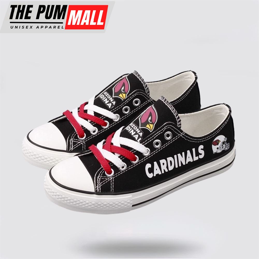 NFL Arizona Cardinals Low Top Canvas Shoes Sport Sneakers Dominate The Streets With Authentic Nfl Style