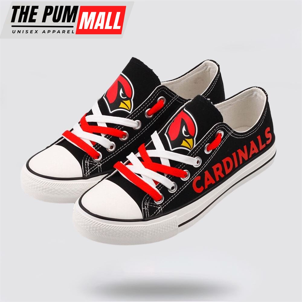 NFL Arizona Cardinals Low Top Canvas Shoes Sport Sneakers Fuel Your Passion For The Game With Every Stride